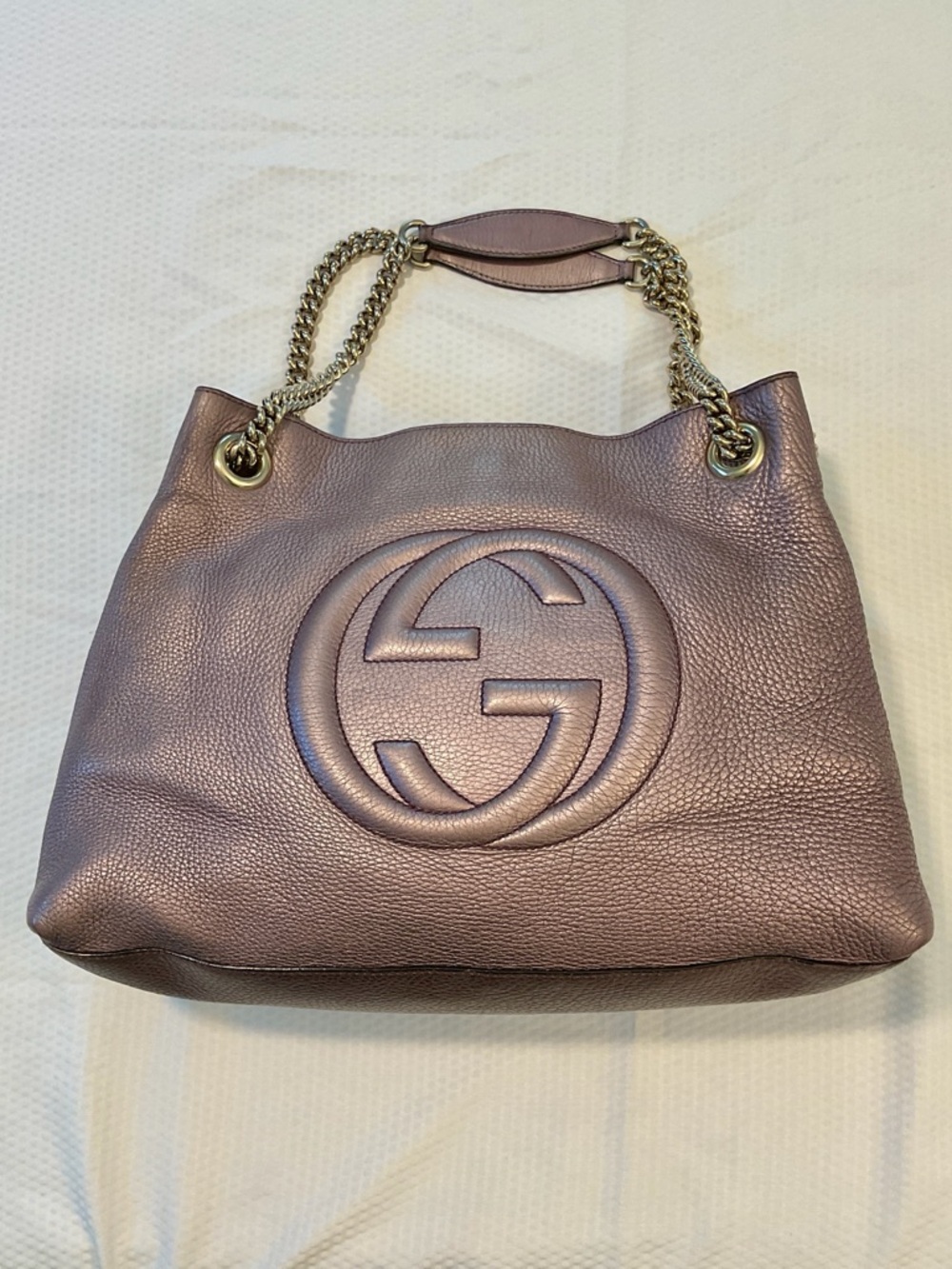Gucci Soho GG Leather Bag  | Metallic Purple